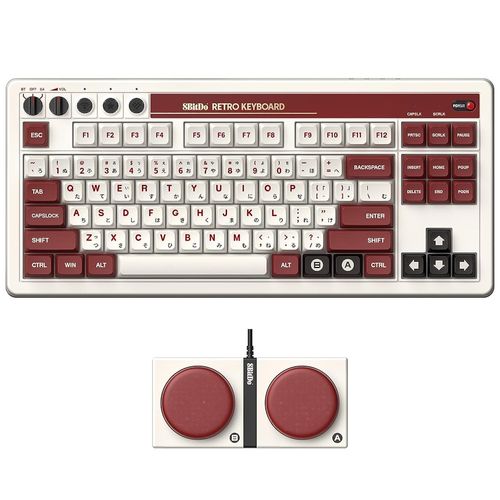 Teclado Mecânico 8BitDo - Fami Edition (Bluetooth/2.4G/USB-C) - 85HA01