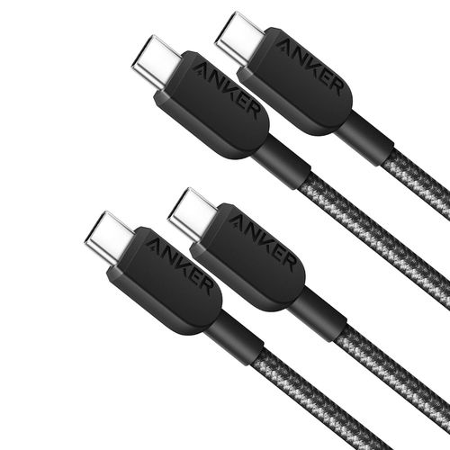 Cabo USB-C para USB-C Anker - Fast Charge, 90cm, 60W/3A, (pack c/2) - B81E5011