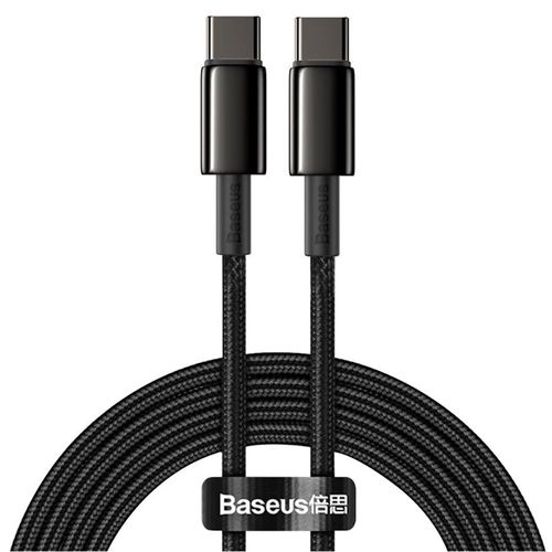 Cabo USB-C para USB-C Baseus - Fast Charge QC 4.0, 1m, 100W 5A - CATWJ-01