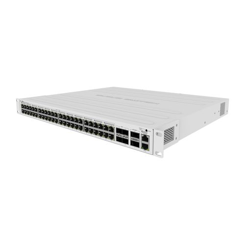 Switch Mikrotik Router 48 portas (RJ45 1G, 4x 10G SFP+ 10G, CPU 650MHz, 64MB RAM) - CRS354-48P-4S+2Q+RM