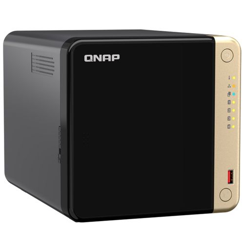 NAS QNAP 4 baias TS-464-8G-BR (Intel Celeron Quad-core Processor, M.2 PCIe Slots and Dual 2.5GbE (2.5G/1G/100M))