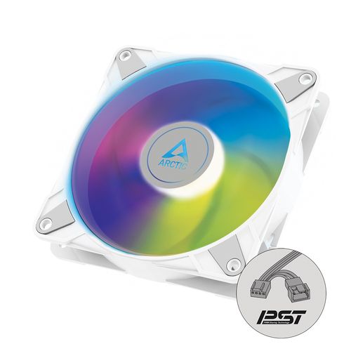 Ventoinha (Cooler) 12cm - Arctic Cooling P12 PWM PST A-RGB (White) - ACFAN00254A