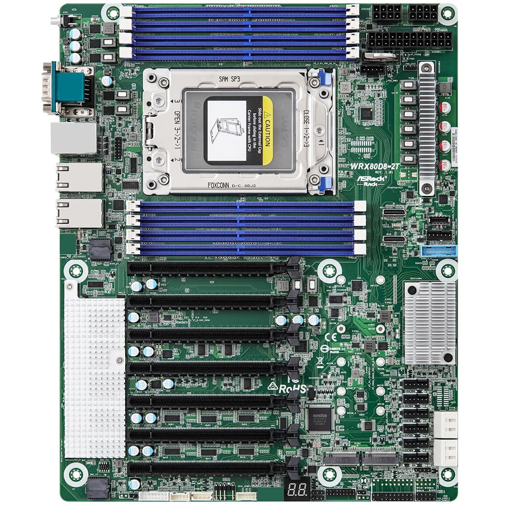 Placa mãe sWRX8 - ASRock Rack WRX80D8-2T - SP3 (ATX) - waz