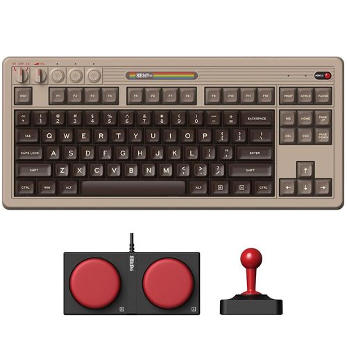 Teclado Mecânico 8BitDo - C64 (Bluetooth/2.4G/USB-C) - 85HA03