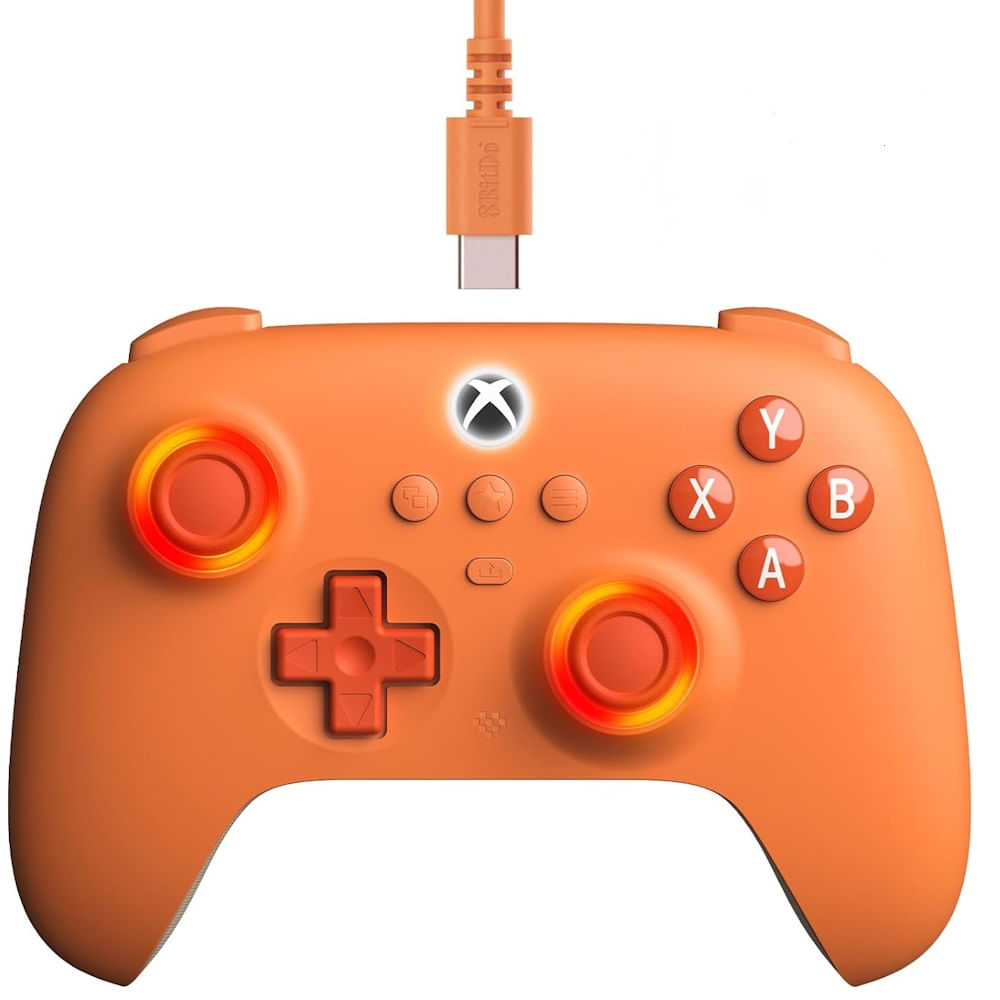 Controle c/Fio 8BitDo p/Xbox - Ultimate C Orange - 82CF05D