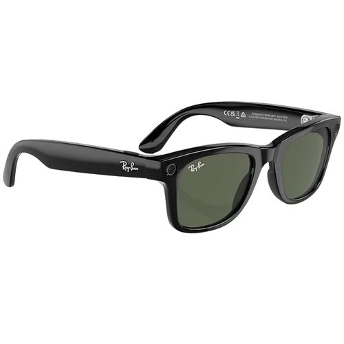 Óculos VR Ray-Ban Meta Wayfarer (Frame color: Shiny Black, Lens color: Green)