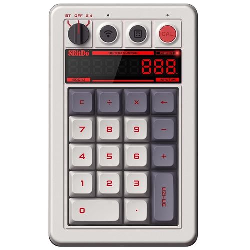 Teclado Mecânico Numérico 8BitDo - N Edition (Bluetooth/2.4G/USB-C) - 85HB02
