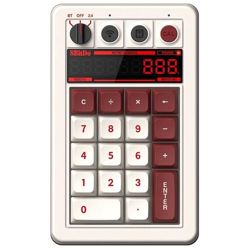 Teclado Mecânico Numérico 8BitDo - Fami Edition (Bluetooth/2.4G/USB-C) - 85HB01