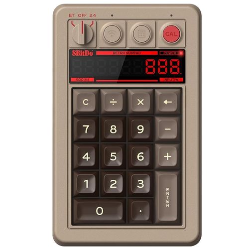 Teclado Mecânico Numérico 8BitDo - C64 Edition (Bluetooth/2.4G/USB-C) - 85HB03