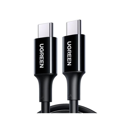 Cabo USB-C Ugreen - 1m, 5A, 100W, Preto - US300
