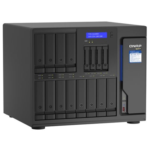 NAS QNAP 16 baias TVS-h1688X-W1250-32G-BR (Intel Xeon, 32GB DDR4, 2x M.2 nVME, 2x GbE LAN, 2x 10GbE, s/ discos)