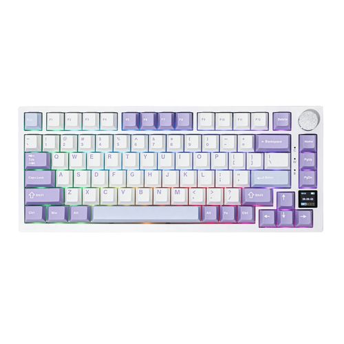 Teclado Mecânico Ajazz AK820 PRO - (USB-C, Bluetooth 5.0 e 2.4Ghz) - Purple
