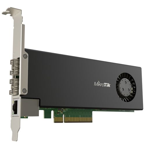Placa de Rede Mikrotik 2x SFP28 25G 1x Gigabit - CCR2004-1G-2XS-PCIe (AL52400 1500mz, 4GB, 128MB)