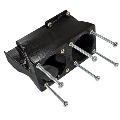 Suporte com adaptador plástico para instalação de coolers em VGA Quadro A16