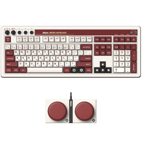 Teclado Mecânico 8BitDo - Retro 108 Fami Edition (Bluetooth/2.4G/USB-C) - 85HC01