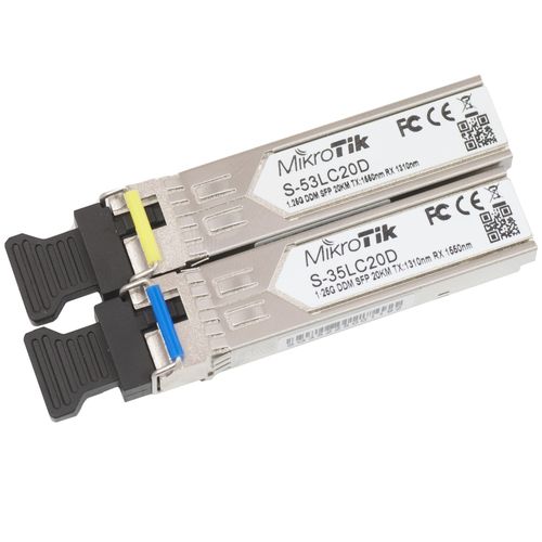 Modulo SFP Mikrotik - S-3553LC20D (SFP 1.25G SM 20km T1310nm/R1550nm)