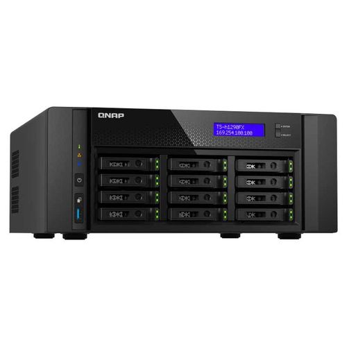 NAS QNAP 12 baias TS-h1290FX-7232P-64G-BR (AMD EPYC 7302P 16C/32T, 64GB DDR4, 2 x 2.5GbE, 2 x 25GbE SFP28, s/ HD)