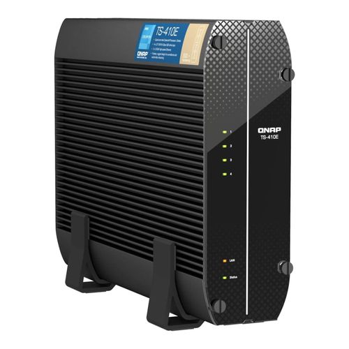 NAS QNAP 4 baias TS-410E-8G-BR ( Intel Celeron 4-Core J6412, 8GB DDR4, 2 x 10GbE, 4 x USB 3.2 Gen2)