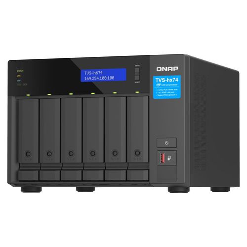 NAS QNAP 6 baias TVS-h674-i5-32G-BR (Intel Core i5, 32GB DDR4, 2x Gigabit 2x LAN 10x2 10 Gigabit SFP, s/ HD)