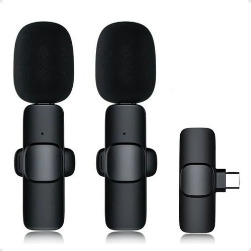 Microfone Celular Lapela sem fio - USB-C Duplo - 9706