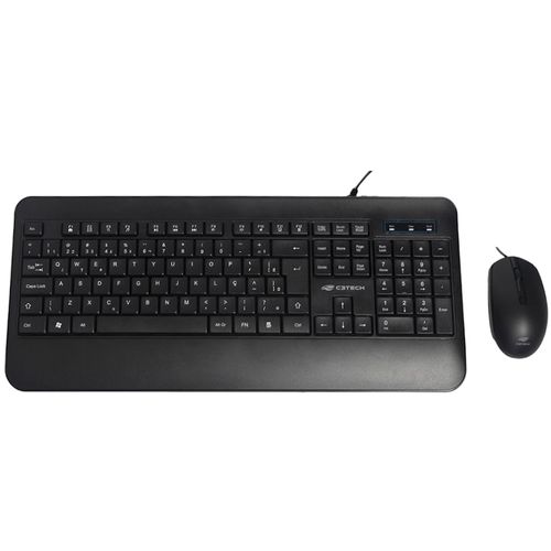 Kit Teclado/Mouse USB - C3 Tech - Preto - KT-200BK