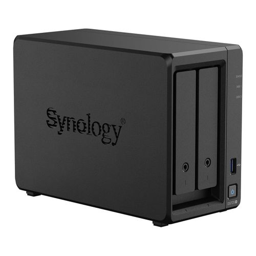 NAS Synology Diskstation 2 baias DS725+ (AMD Ryzen R1600, 4GB DDR4 ECC Sodimm, 2.5GbE + 1GbE LAN, 1x USB 3.2 Gen1, 1x USB Type-C Exp)