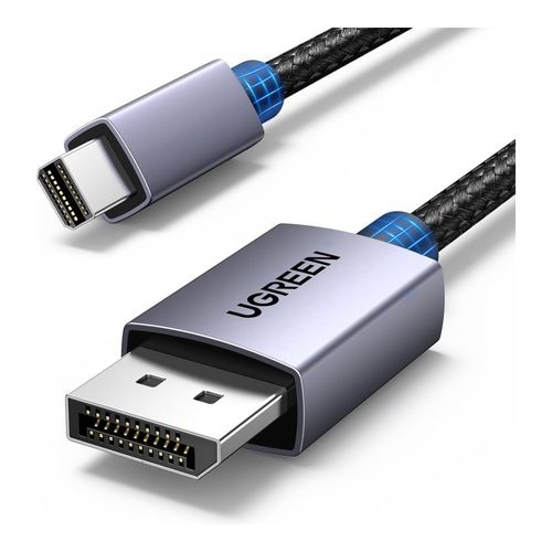 Cabo Mini Displayport para Displayport 1.4 - Ugreen - 8K @60Hz, 4K @240Hz, 32.4Gbps - 35013