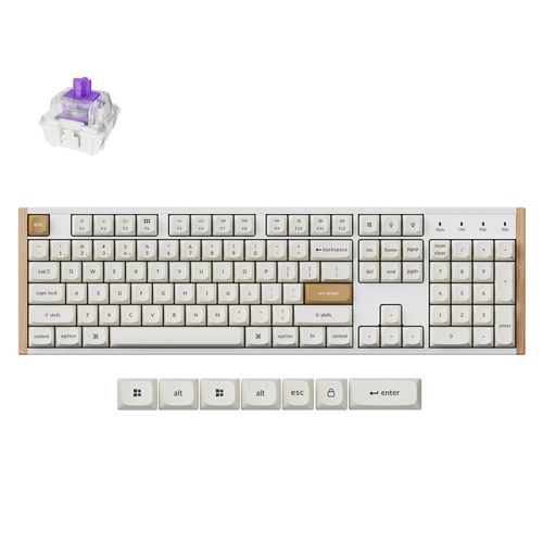 Teclado Mecânico Keychron K10 HE Special Edition - Wireless, Switch Magnético Nébula, Layout americano, Branco - K10H-Q1