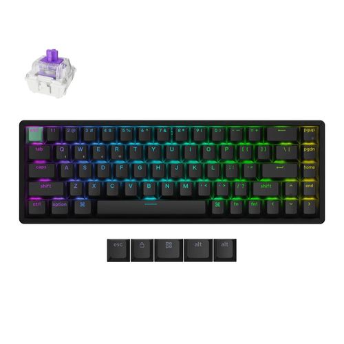 Teclado Mecânico Keychron K6 HE - Wireless, Switch Magnético Nébula, Layout americano, Preto - K6H-J1