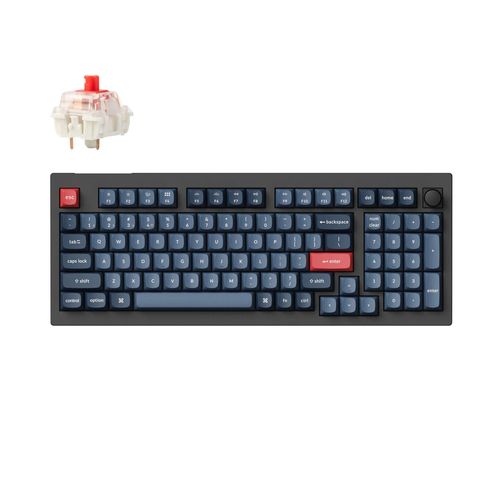 Teclado Mecânico Keychron V5 Max - Wireless, Switch Jupiter Red, RGB, Layout americano, Preto - V5M-D1