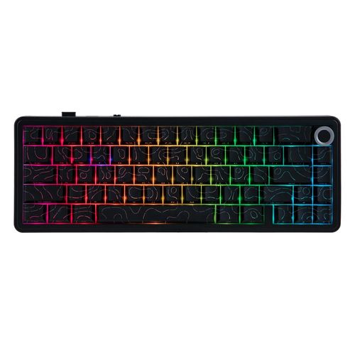 Teclado Mecânico Aula F65 Pro - Black Contour (Switch Ice Soul)