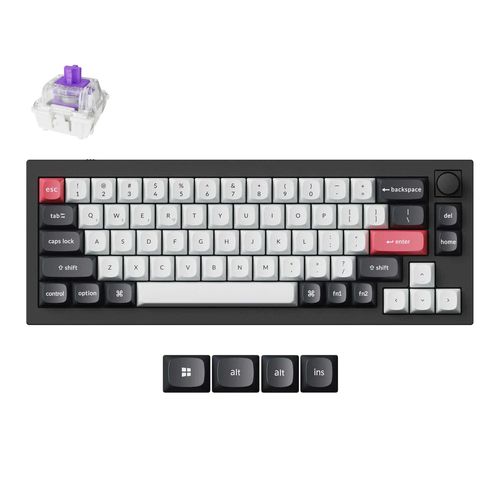 Teclado Mecânico Keychron Q2 HE - Wireless, Switch Magnético Nébula, RGB, Layout americano, Carbon Black - Q2H-M1