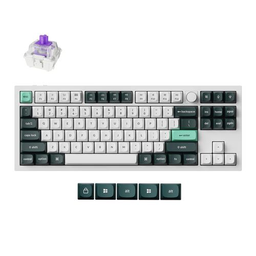 Teclado Mecânico Keychron Q3 HE - Wireless, Switch Magnético Nebula, RGB, Layout americano, Branco - Q3H-P1