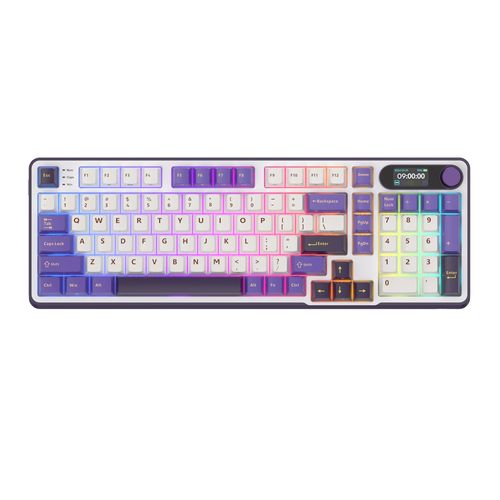 Teclado Mecânico 3-Mode RK Royal Kludge RK S98 (Switch Brown) - Blackberry Mousse - RKS98-BL-BW-US-wl