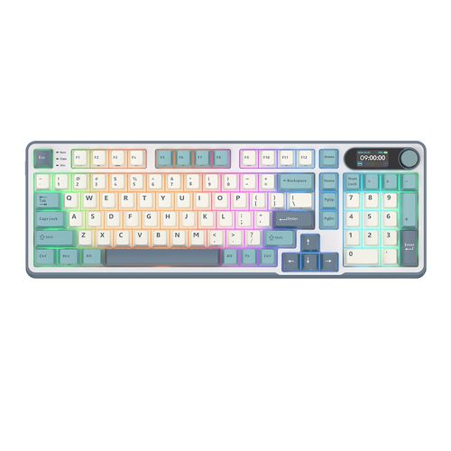 Teclado Mecânico 3-Mode RK Royal Kludge RK S98 (Switch Chartreuse) - Blackberry - RKS98-BL-CT-US-WL