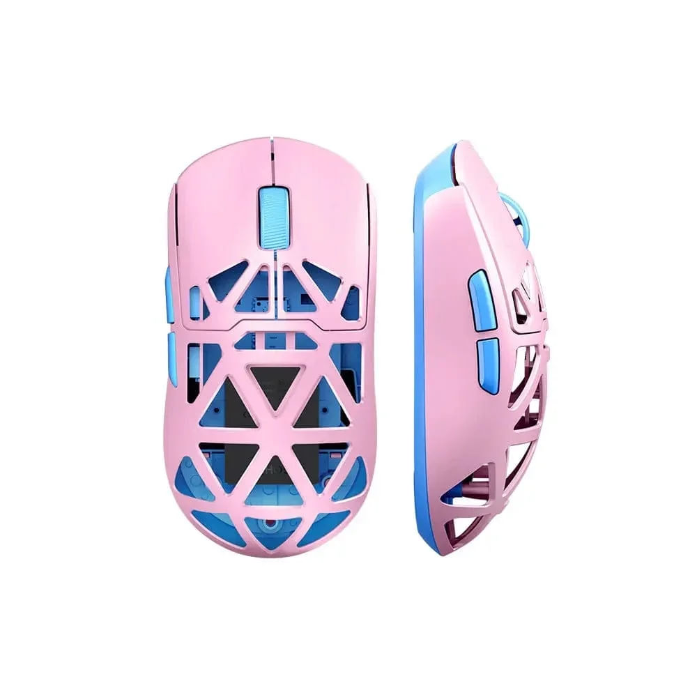 Mouse Gamer Wireless MCHOSE AX5 Pro Max Magnesium Alloy (2.4 GHz / Bluetooth) - Rosa - AX5-11A