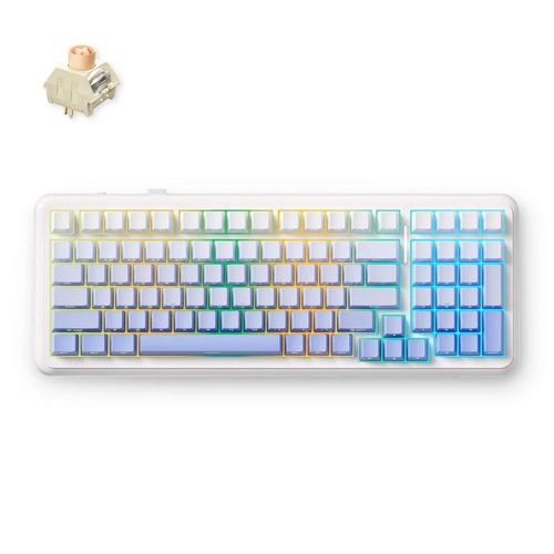 Teclado Mecânico s/fio MCHOSE K99 V2 (Switch Icy Creamsicle, 2.4GHz, Tipo-C, Bluetooth) - Glacier Gradient - MC-K99V2-6