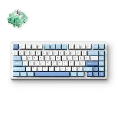 Teclado Mecânico s/fio MCHOSE G75 Pro (Switch Cabbage Tofu v2, 2.4GHz, Tipo-C, Bluetooth) - Azul - G75-4A