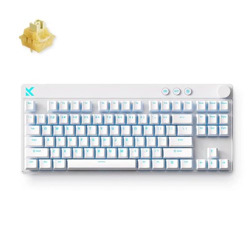 Teclado Magnético c/fio MCHOSE Mix 87 Hall Efect (Lightning Switch) - Branco - MC-Mix87-2