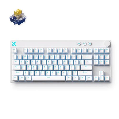 Teclado Magnético c/fio MCHOSE Mix 87 Hall Efect (Switch Magnético Apollo) - Branco - MC-Mix87-4