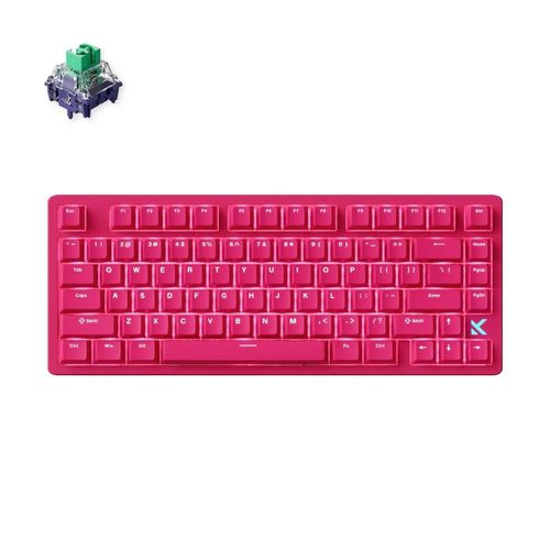 Teclado Magnético c/fio MCHOSE Jet 75 Hall Efect (Switch Magnético Kailh God) - Rose Red - MC-Jet75-13