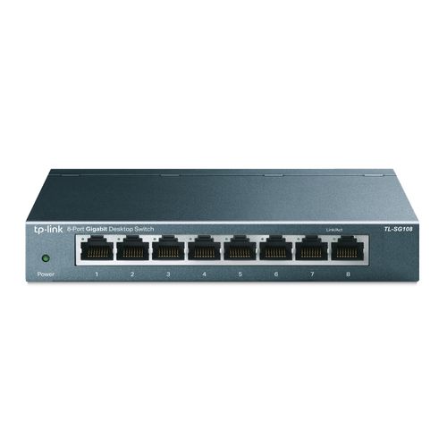 Switch 8 Portas - Gigabit - TP-Link - Grafite - TL-SG108