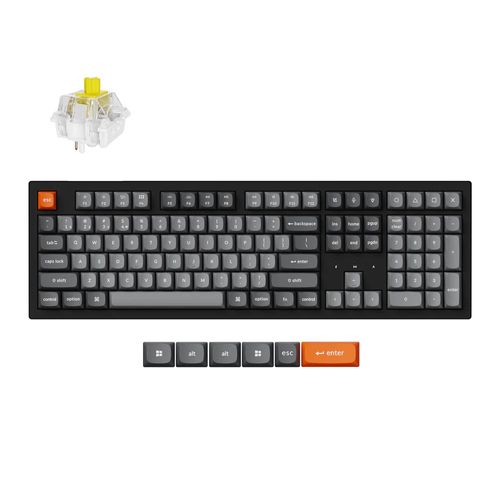 Teclado Mecânico Keychron K10 Max - Wireless, Switch Super Banana, RGB, Layout americano, Preto - K10M-H4
