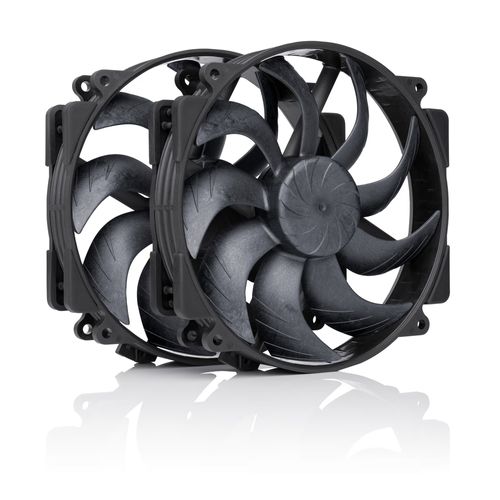 Ventoinha (Cooler) - 14cm Noctua NF-A14x25r G2 PWM Sx2-PP ch.bk (Chromax Black, kit com 2 ventoinhas)