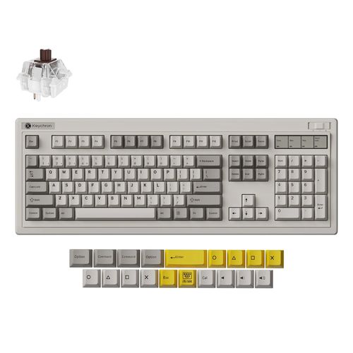 Teclado Mecânico Keychron R6 - Wireless, Switch Super Brown, RGB, Layout americano, Retrô - R6-M3