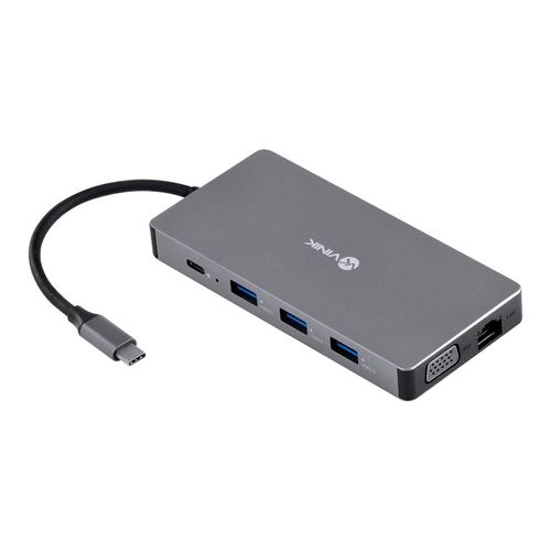Hub USB-C 10 em 1 - Vinik - 3 USB 3.0 5Gbps, PD 60W, Leitor de cartão TF/SD, HDMI 4K 30HZ - HC-10
