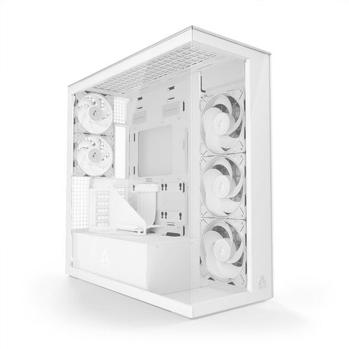 Gabinete ATX - Arctic Xtender - Janela de vidro transparente, suporte de GPU vertical - Branco- ACPCC00017A