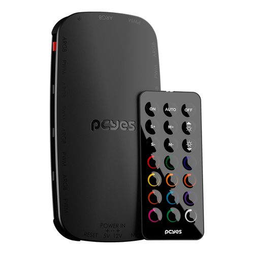 Controlador de Fan - PCYES - Light Core Black Vulcan (9 portas PMW, ARGB) - PELC9PV_