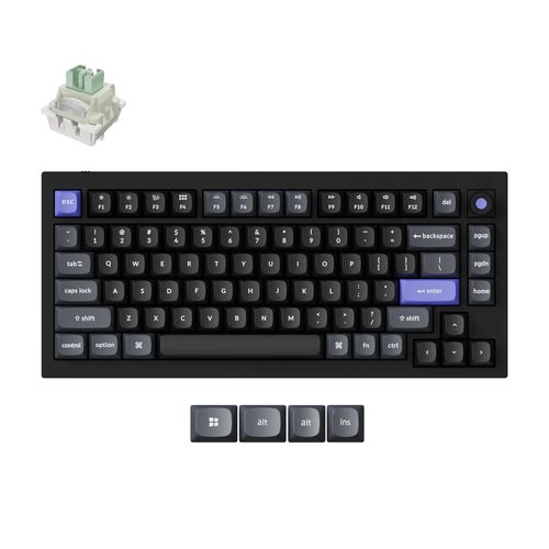 Teclado Magnético Keychron Q1 HE 8K Hot-Swappable - Switch Ulta Fast Lime - Black - Q1HW-M1