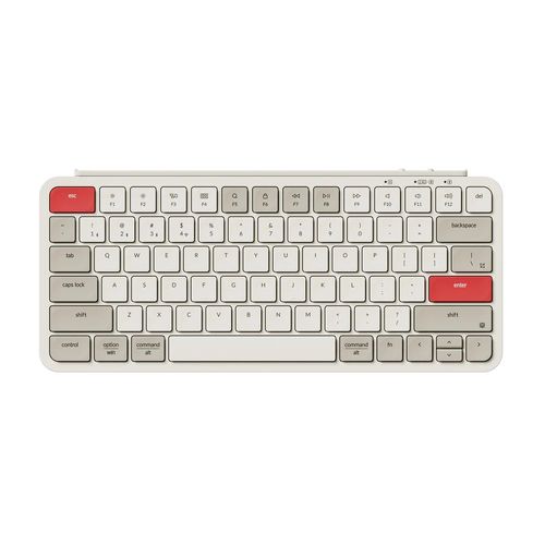 Teclado Keychron B1 Pro - Wireless, Low Profile, Layout compacto, Vermelho Retrô - B1P-K13